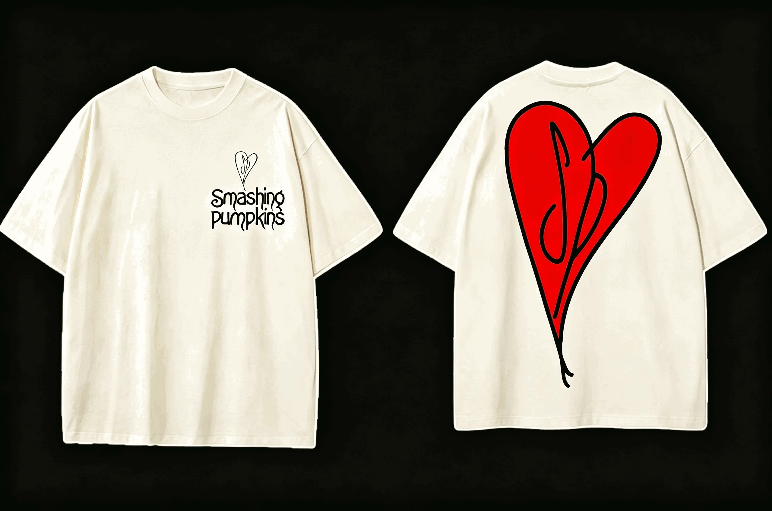 Smashing Pumpkins Summer New Cotton Retro Unisex Casual Fashion T-shirt High Street Oversized Unisex Trendy Cotton Breathable