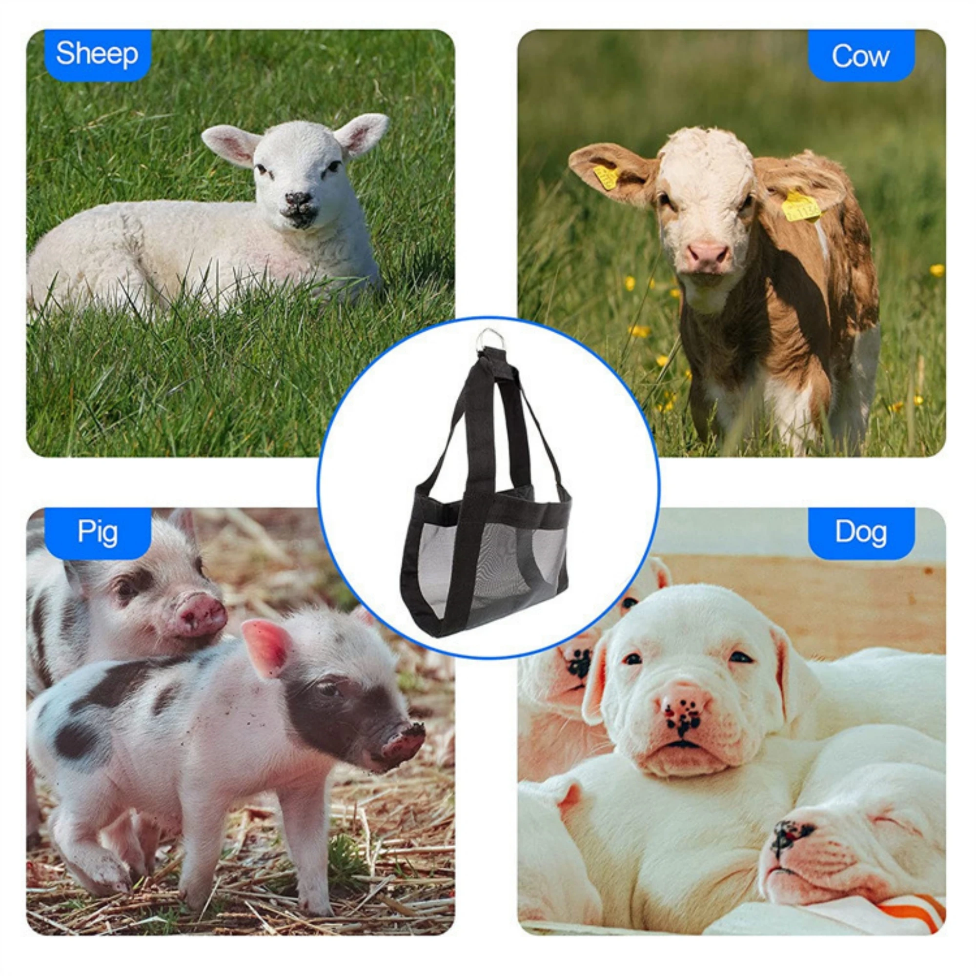 Calf Sling for Weighing Animal - Calf Scale Hanging Weight Scale Sling with Adjustable Strap for Weighing Calves Goat Livestock