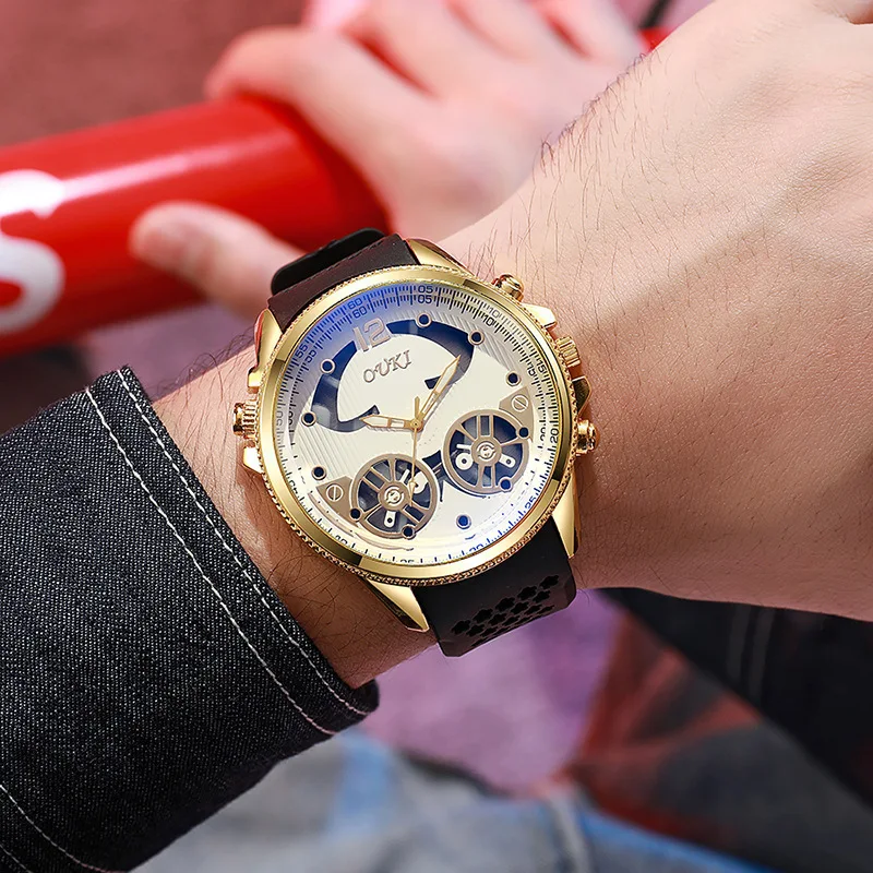 New Fashion Luxury Watches For Man Casual Quartz Watch Students Hollow Military Sports Silicone Watches Reloj Hombre Male Clock