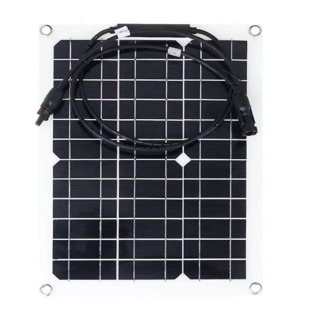 15W Flexible Solar Panel 18V Module For Outdoor RV Marine Battery Charger With Solar Power Regulator Controller Kit