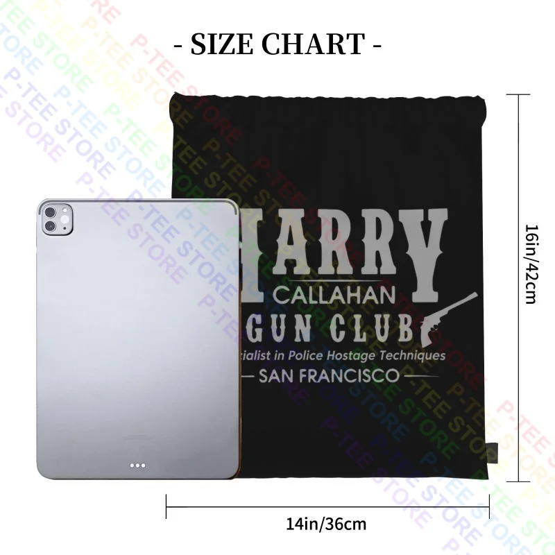 Dirty Harry Callahan Gun Club Clint Eastwood Drawstring Bags Gym Bag Fashion Creative Storage Bag Large Capacity