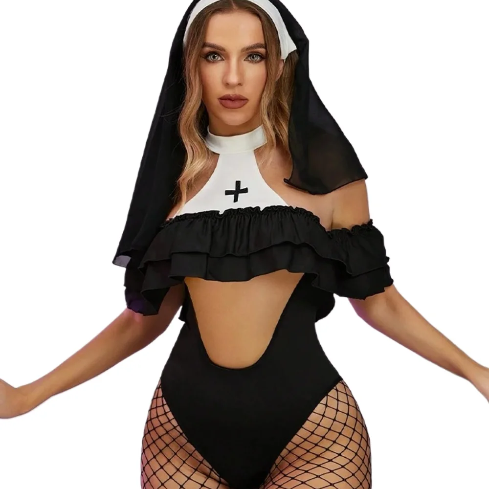 

CP5XL косплей женский сексуальный наряд горничной нижнее белье милый комплект коровы с открытой спиной Холтер ночная рубашка пижамы нижнее белье униформа костюм Лолита