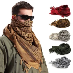 Summer Unisex Tactical Arab Cycling Mask Scarf For Man Women Fashion Lightweight Hijab Scarf Spring Army Plaid Head Scarf Mask