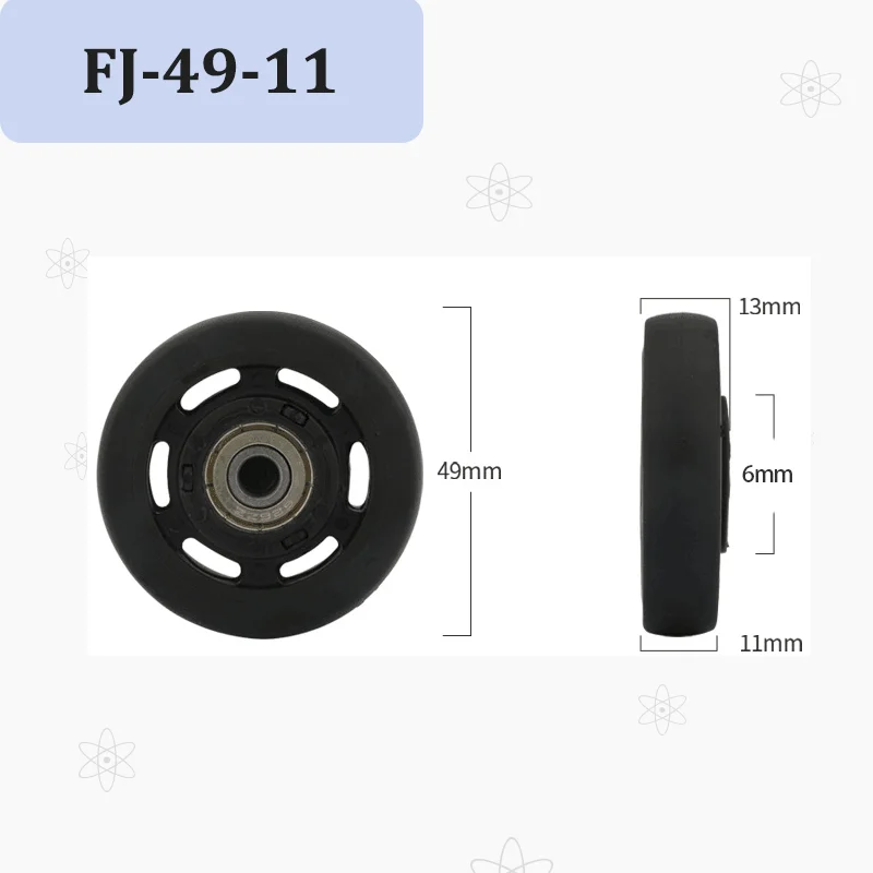 For FJ-49-11 Suitcase Replacement Wheels 360-Degree Rotating Silent Replacement Wheels Suitable For Suitcase Accessories