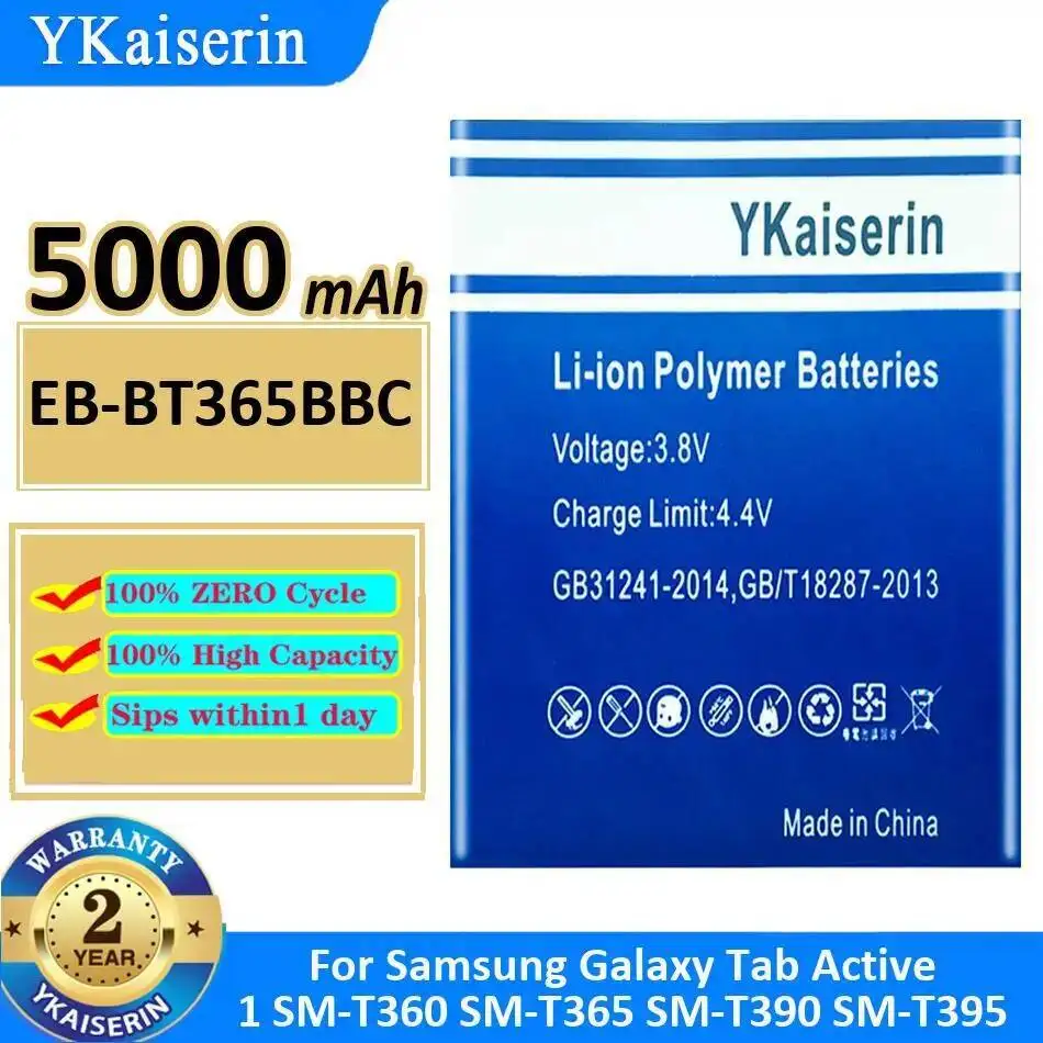 

Аккумулятор для планшета EB-BT365BBC 5000 мАч для Samsung Galaxy Tab Active 1 SM-T360 SM-T365 SM-T390 SM-T395
