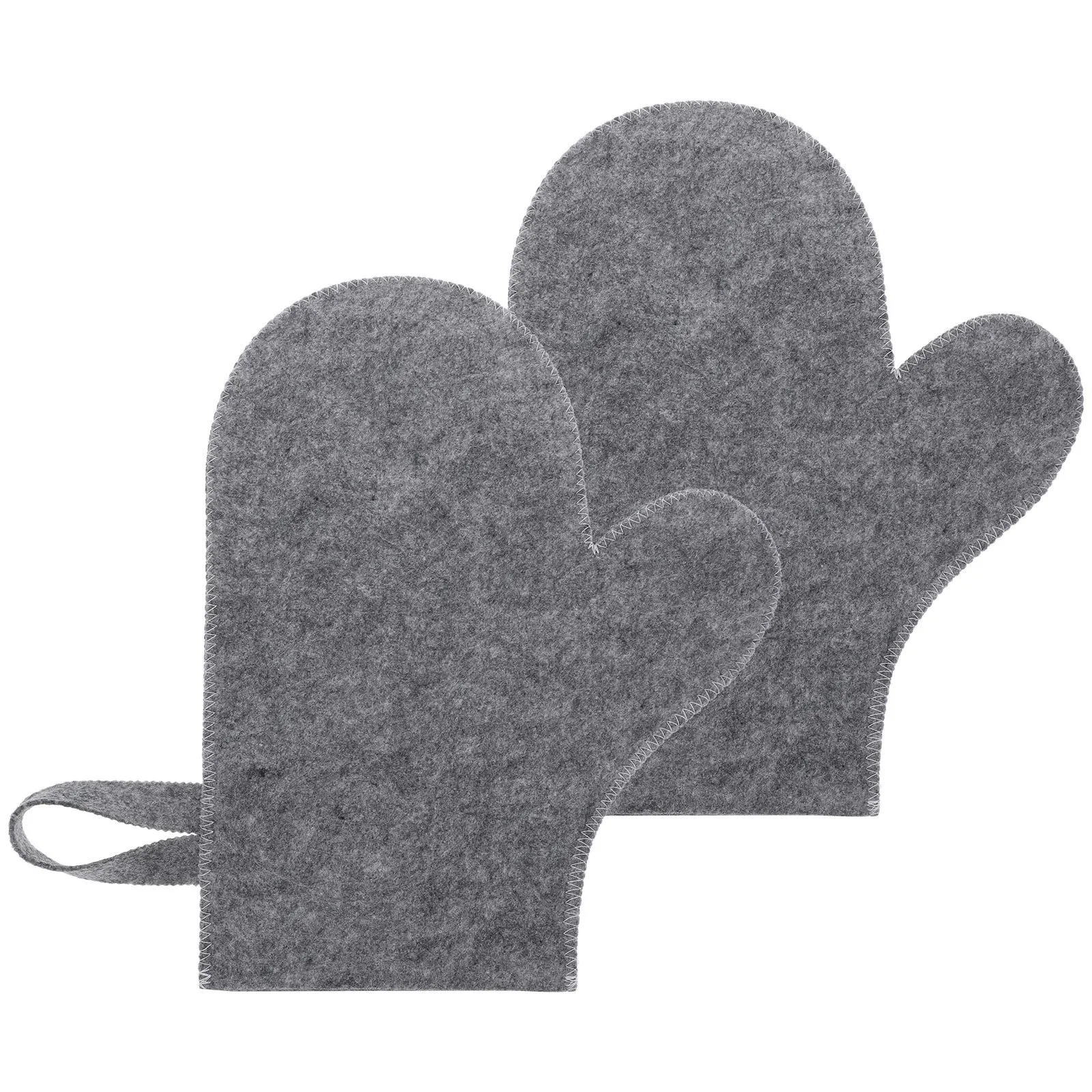 

2Pcs Heat-Resistant Bath Gloves Exfoliating Shower Mitts Sauna Body Scrubber Dead Skin Remover Spa Gloves Felt Kit