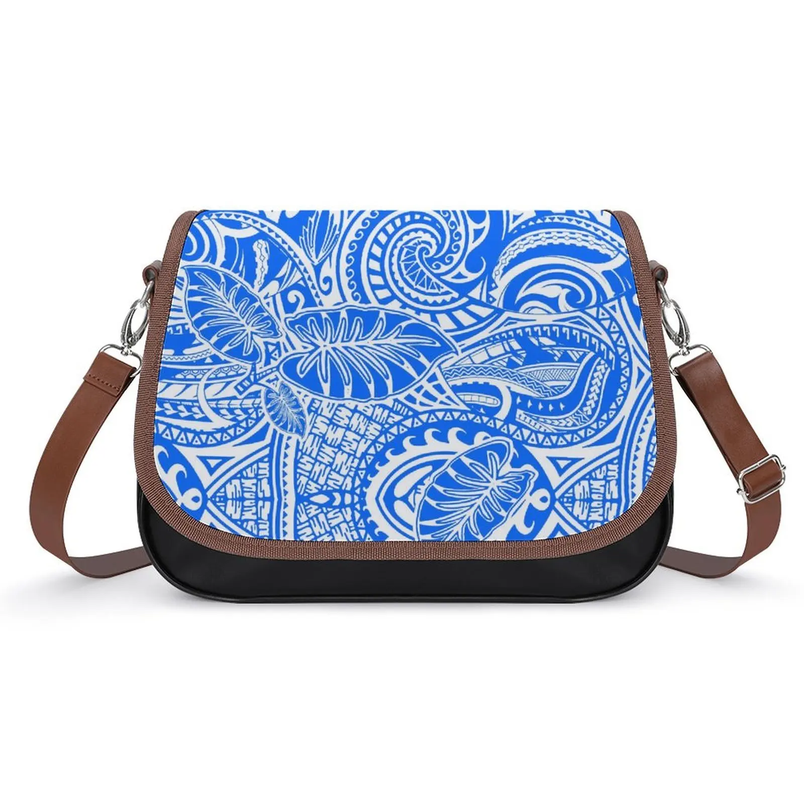 

Hawaiian Samoa Fiji Island Tribal Pattern Design Women'S Crossbody Bag Polynesian Custom Casual Small Bag Portable Storage Bag