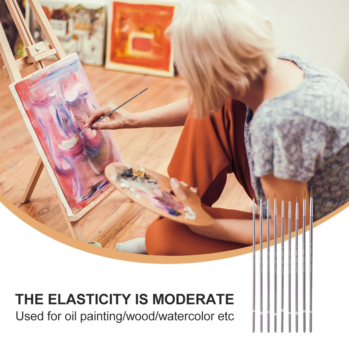 

9Pcs Fine Detailing Paint Brush Set Professional Line Drawing Pen for Acrylic Watercolor Oil Painting Detail Paint Brush