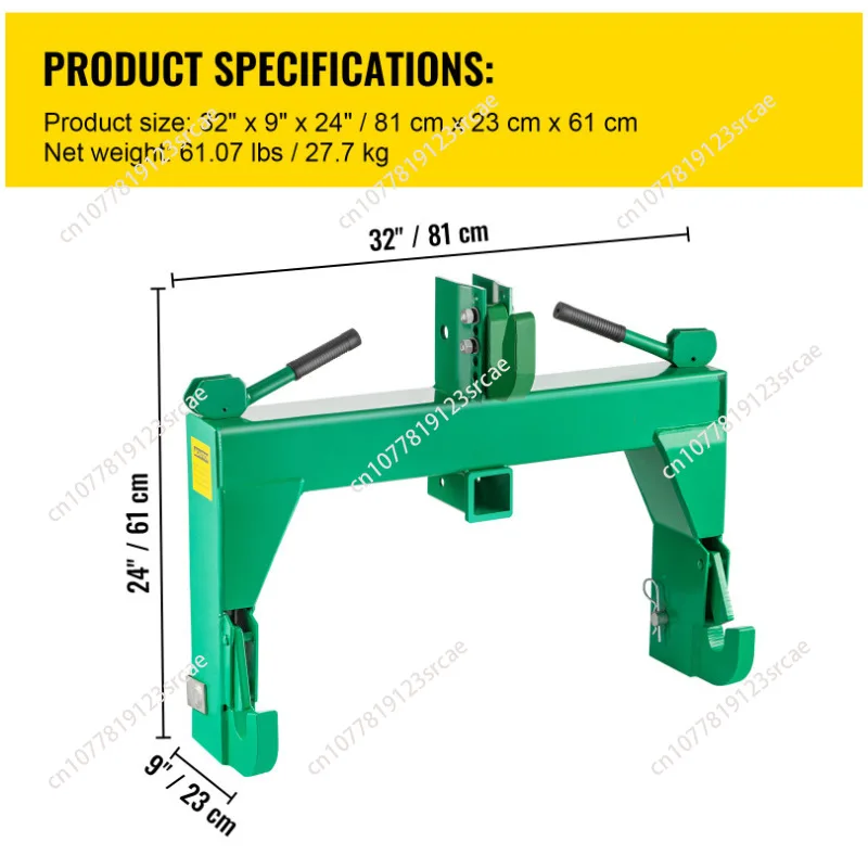 Tractor Three Point Quick Change - Green 3000 Pounds Lifting Capacity Tractor Quick Hook No Welding