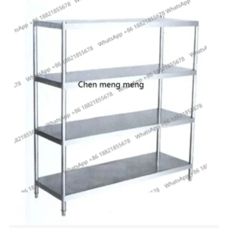 

1.5M stainless steel four-layer flat vegetable rack, thickened storage and assembled vegetable rack