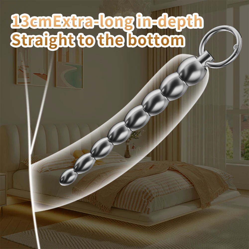 Metal Beads Urethral Toys Penis Plug Urethral Expander Horse Eye Sounding Rod Toy Urethral Massager Masturbate Men Sex Toy 18+