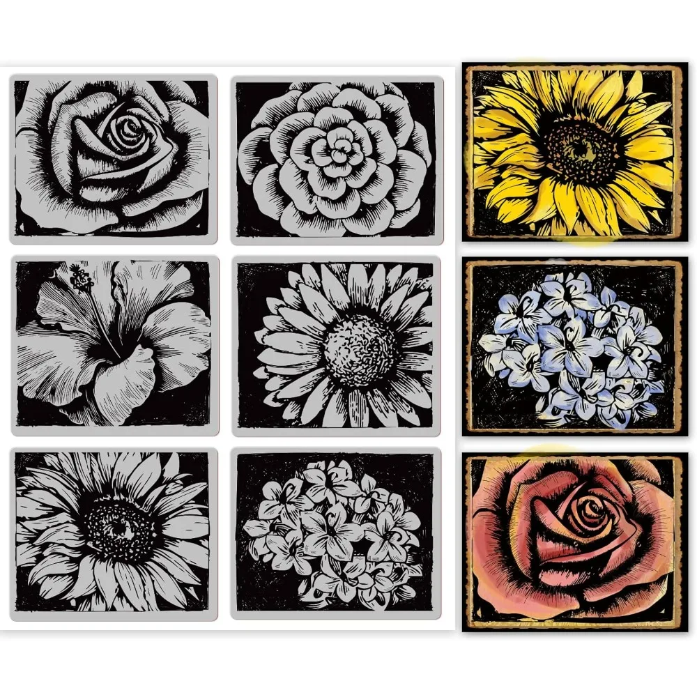 Vintage Flower Cling Rubber Stamp Vintage Flower Cling Mount Stamp Script Stamps Script Stamps for Card Making and Photo Album