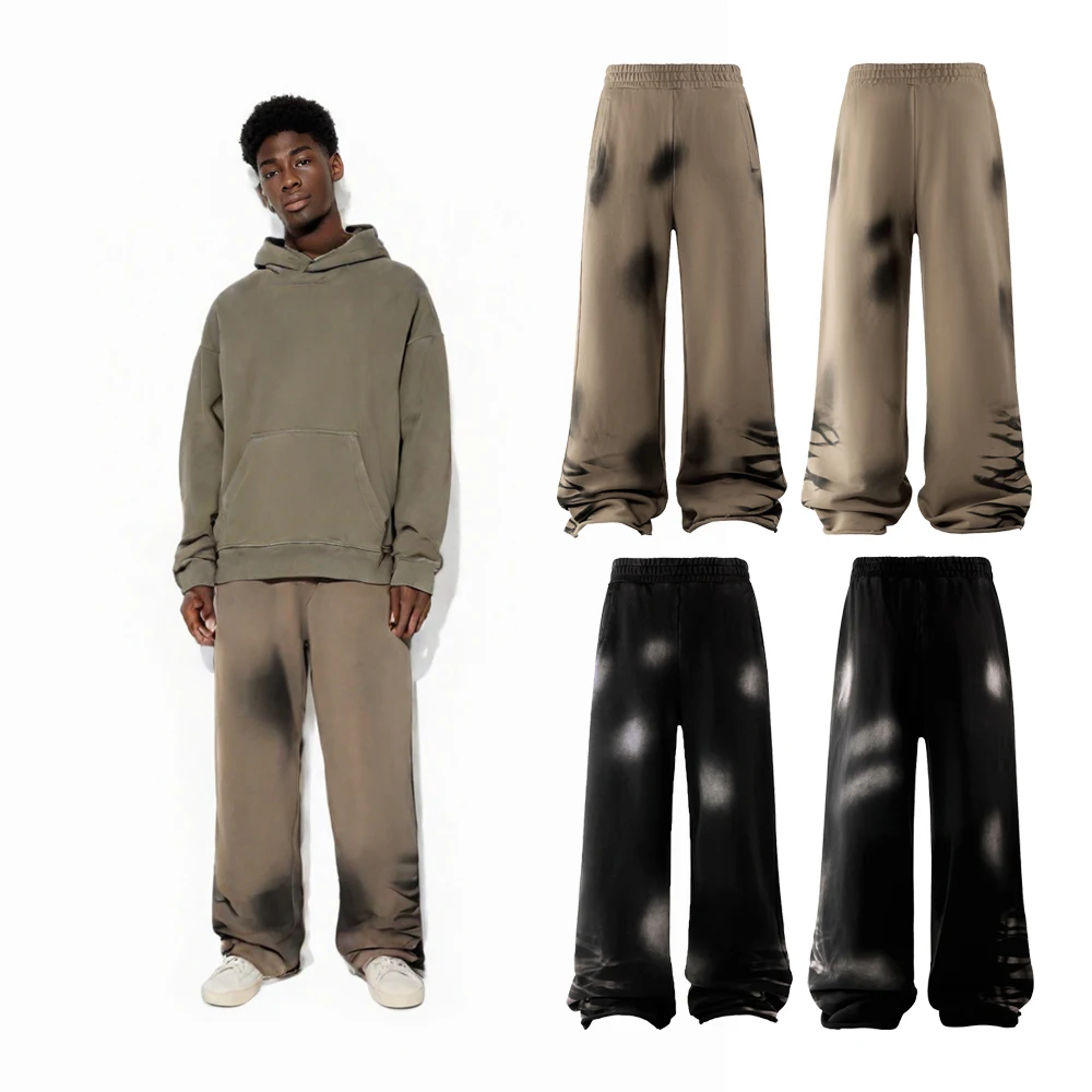 

Loose Trousers Man Street Wear Hip-hop Cotton Pants Casual High Street Style Retro Inkjet Printed Oversized Baggy Sweatpants Man