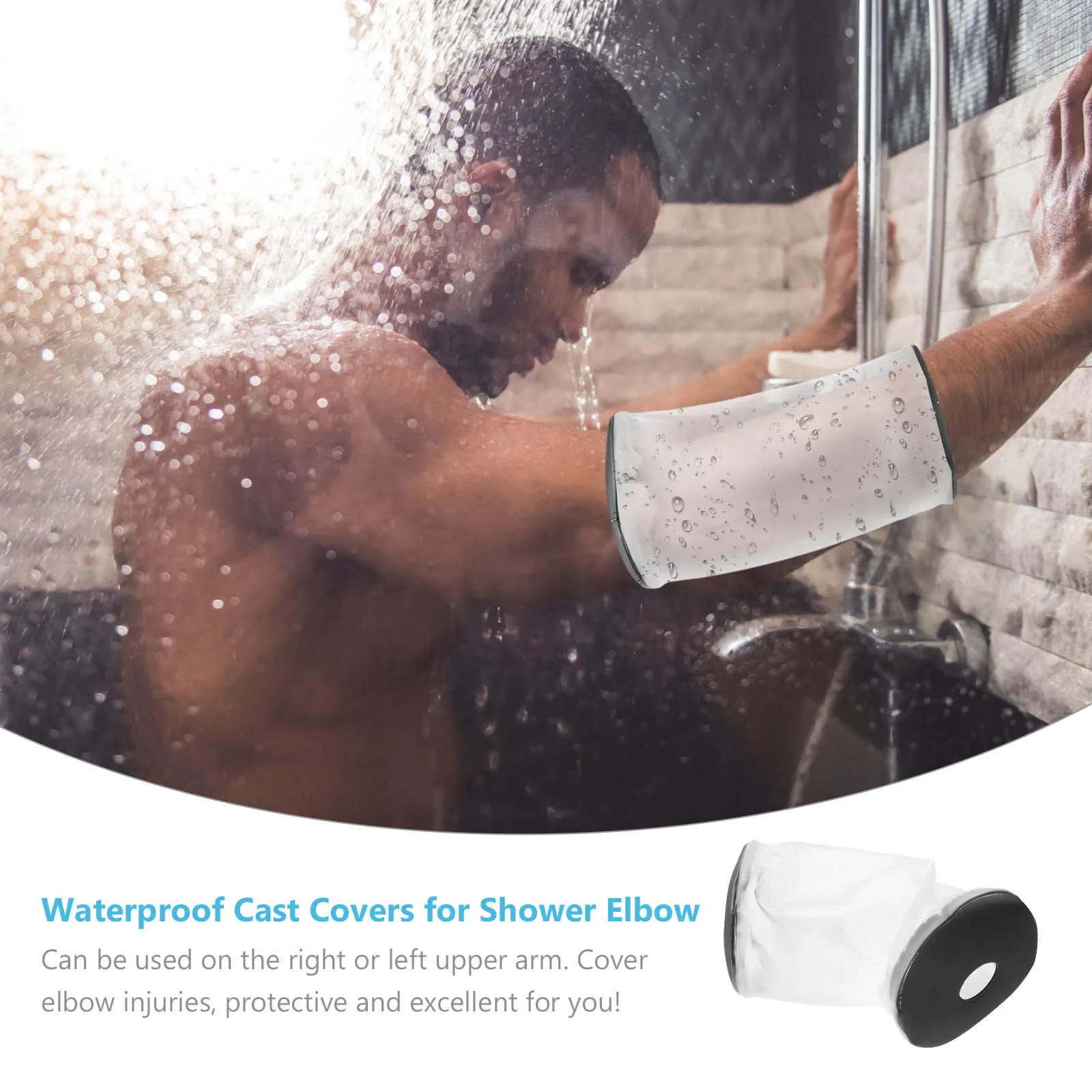 

1pcs Waterproof Cast Cover For Shower Elbow Reusable Protective Sleeve For Upper Arm Waterproof Shower Protector Health Care