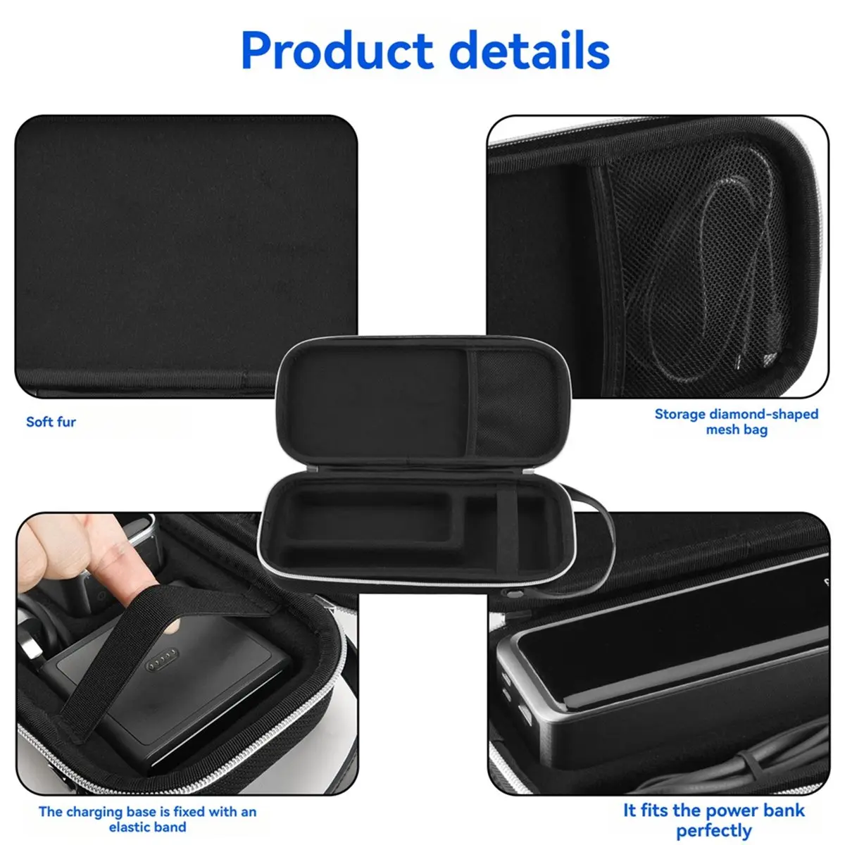 Portable Hard Storage Case for Prime Power Bank 27,650mAh (250W) & 100W Charging Base, EVA Organizer (Box Only)