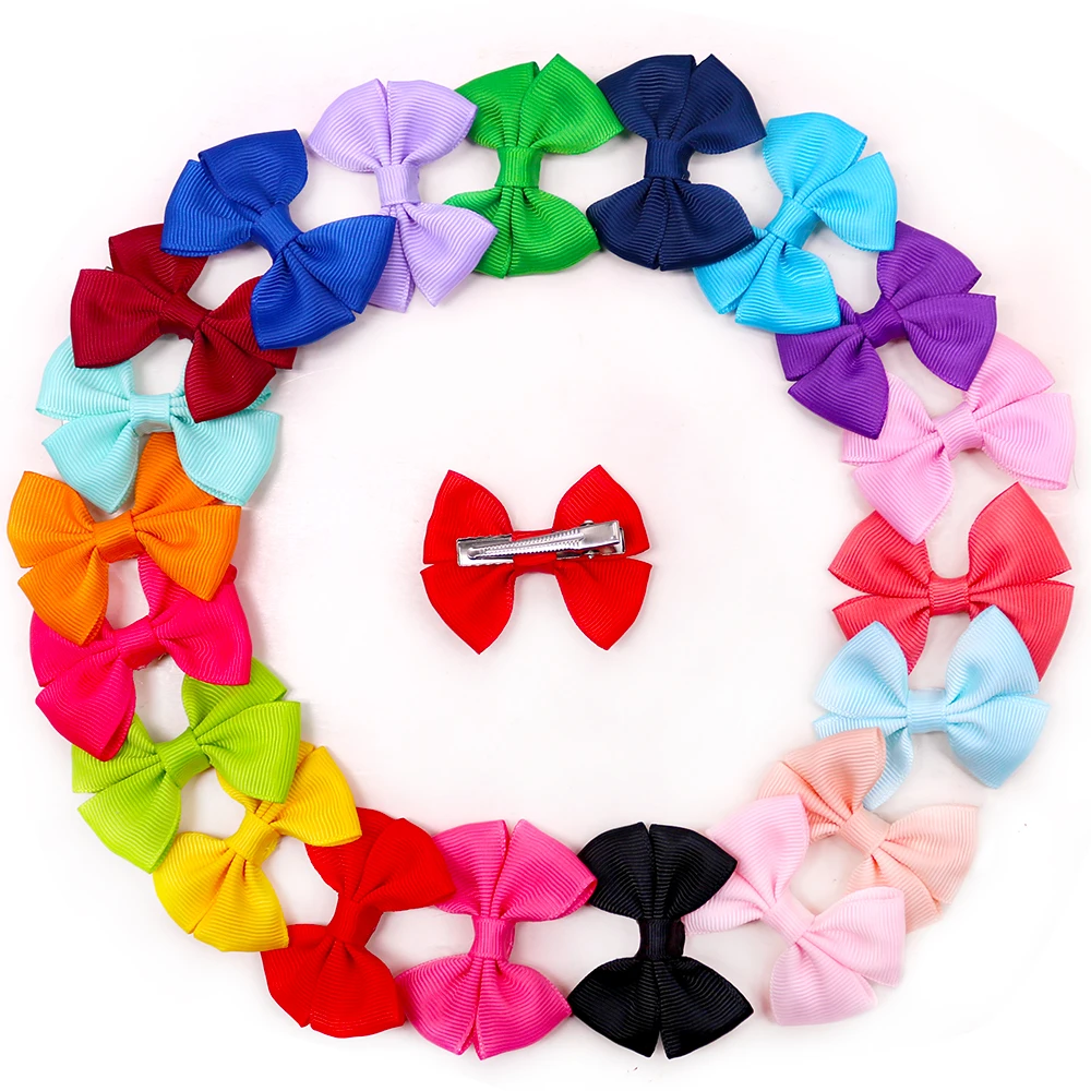 2PCS Solid Dog Bows Dog Hair Clips Pet Bowknot Doggly Hair Grooming Products For Puppy Kitten Dog Hair Barrette Pet Accessories