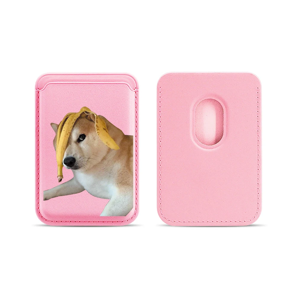 Niedliche Shiba Inu Leder-Kartenhülle für Magnetische Hüllen, Geeignet für alle iPhone Magsafe Karten-Handyhüllen – Detail 14