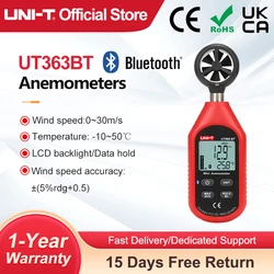 UNI-T UT363BT Mini dijital Bluetooth anemometre el dijital rüzgar hızı test rüzgar ölçer yükseltilmiş UT363