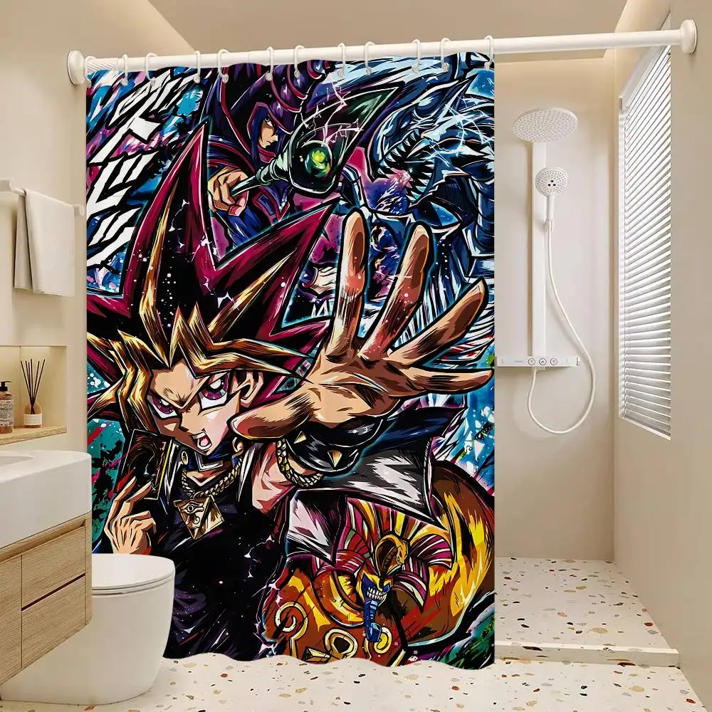 Amine Yu Gi Oh Retro Duschvorhang Sommer Strand Badezimmer Dekorativer Duschvorhang, wasserdicht