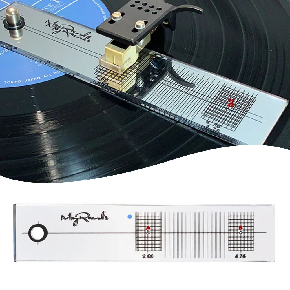 

Профессиональный транспортир для выравнивания картриджей, 1 шт., инструмент для регулировки для точной установки проигрывателя и оптимальных музыкальных инструментов