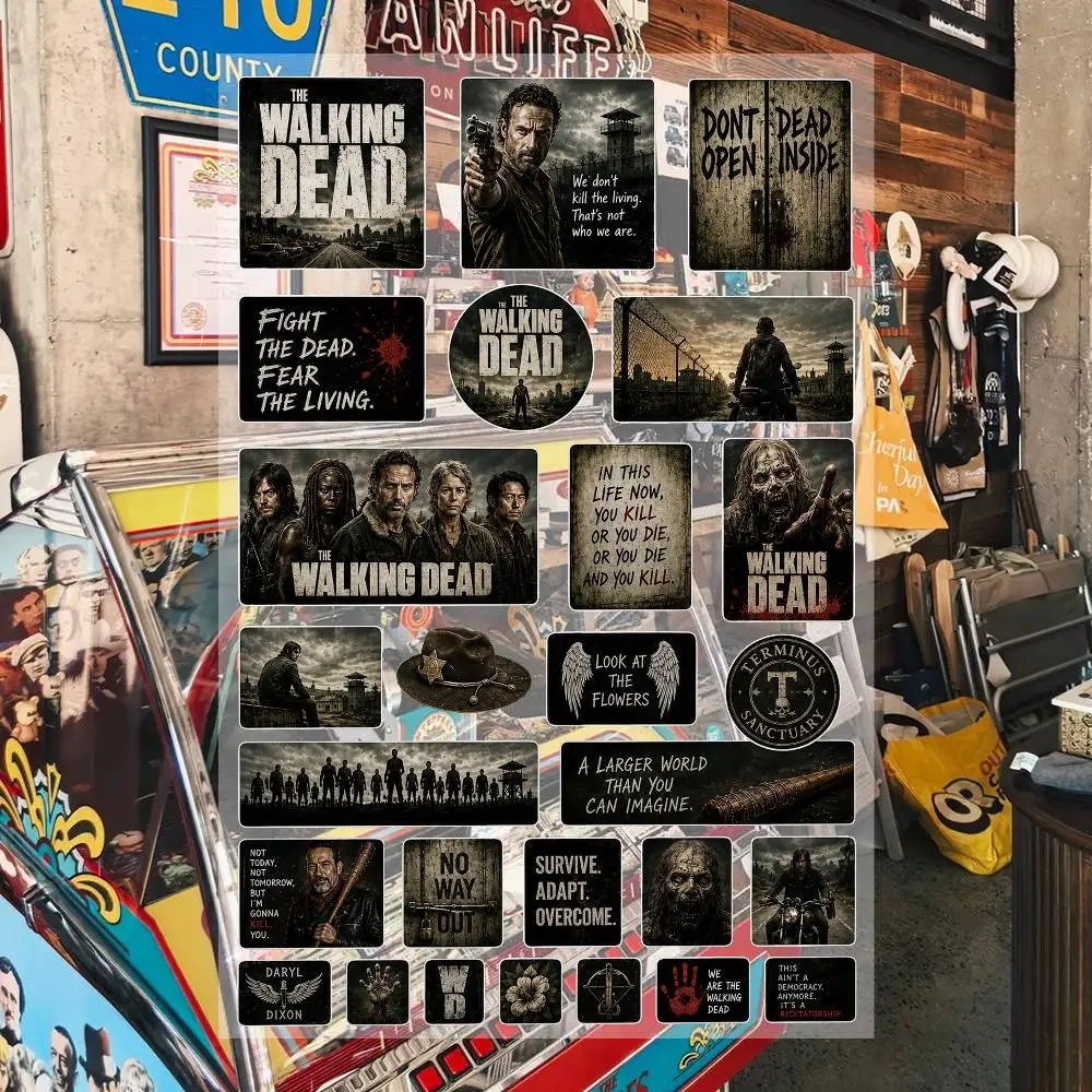 T-T-he W-Walking D-Dead Aesthetic Graffiti Stickers Waterproof PVC Decals for Car Motorcycle Skateboard Helmet Notebook