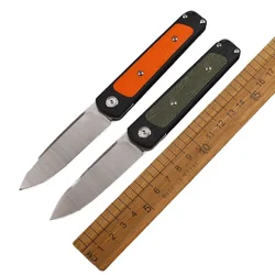 14C28N Steel Blade G10 Handle Folding Knife Sharp Outdoor Portable Utility Survival Knife Hand Tools For Camping Self-defense