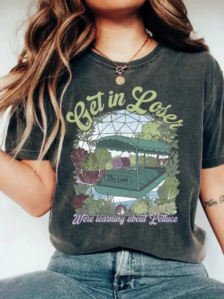 Retro The Land Epcot Inspired Shirt, Get In Loser Theme Park Tee, Matching Family Vacation Sweatshirt, Trip Gro