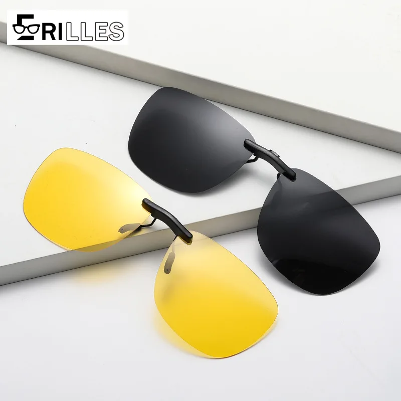 Photochrome Clip-Ons, polarisierter UV400 TR90 ovaler Rahmen, leichte magnetische Sonnenbrille zum Fahren und Angeln