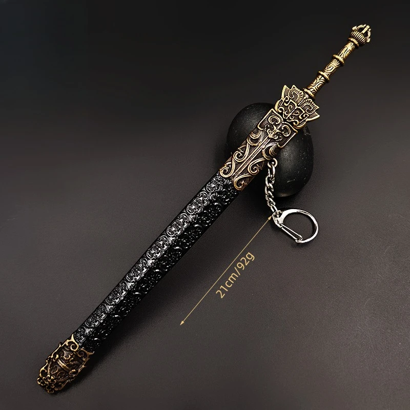 21cm Anime Game Peripheral Royal sword Toy Models Ancient Miniature Cold weapons Metal Crafts Desktop Ornament Gifts for Boys