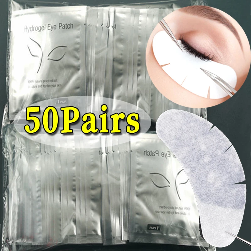 20/50 Pairs Eyelash Pad Gel U-shaped Eye Patch Grafting Under Eyes Paper Sticker Disposable Wraps Eyelash Extension Makeup Tools