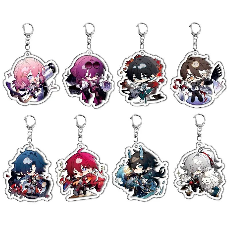 Anime Honkai Star Rail Keychain Cute Figure Kafka Blade Jing Yuan Pendant Car Key Chain Ring Keychains Mihoyo Game Jewelry Gifts