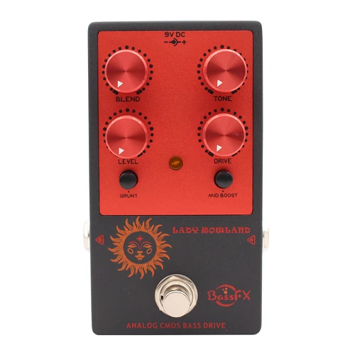 Fanmuzk Lady Rowland Bass Overdrive Pedal, efecto Drive para bajos activos/pasivos True Bypass