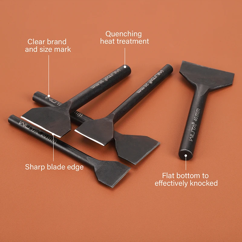 WUTA Basic Series 1pc Leather Slotted Punch Tools Skin Hole Punches Black Sharp Straight Slot Cutter DIY Wallet Bags Craft Tools