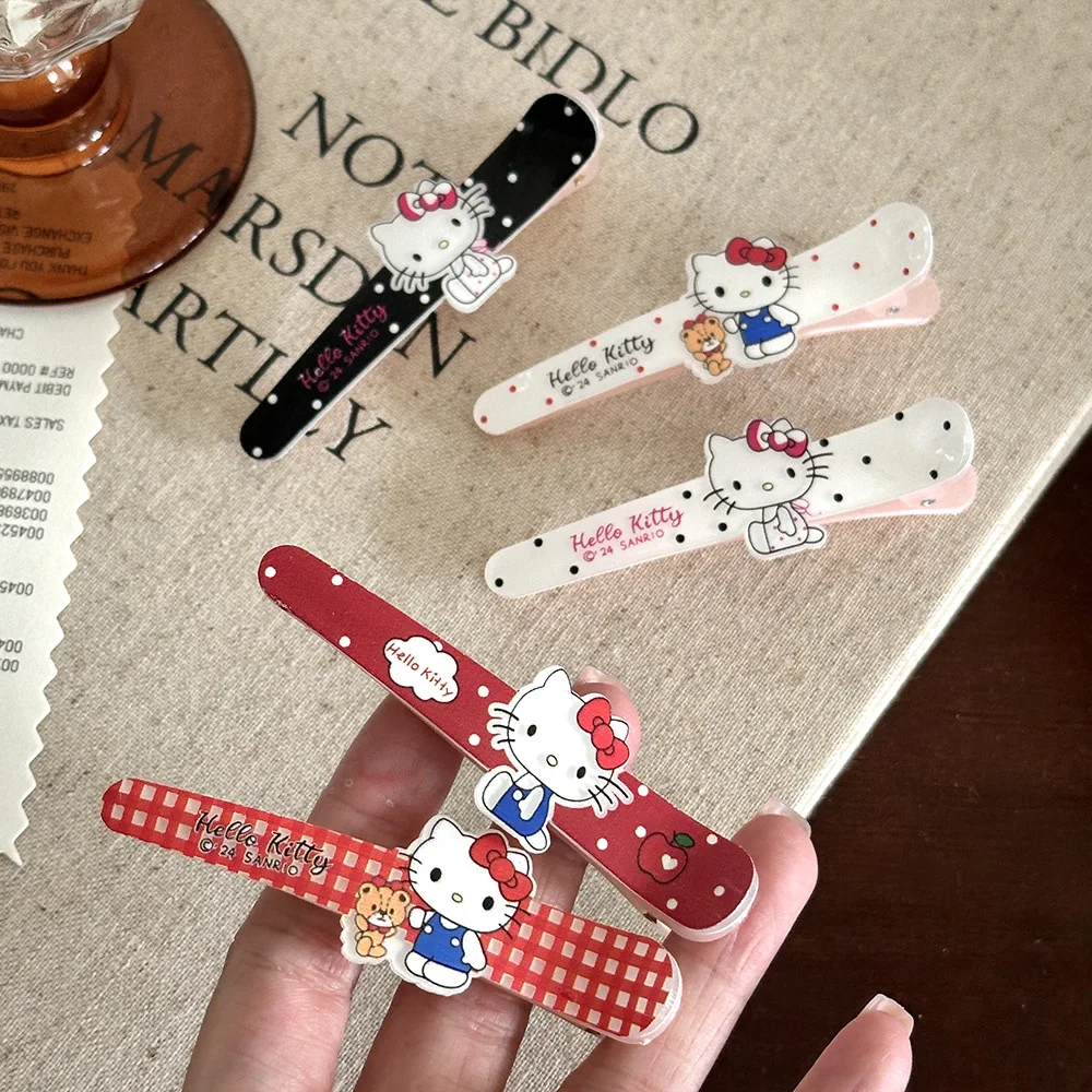 

Baby Girl Fashion Cartoon Hello Kitty Hair Clip Cute KT Girl Kawaii Bangs Hair Clip Hair Accessory Holiday Gift