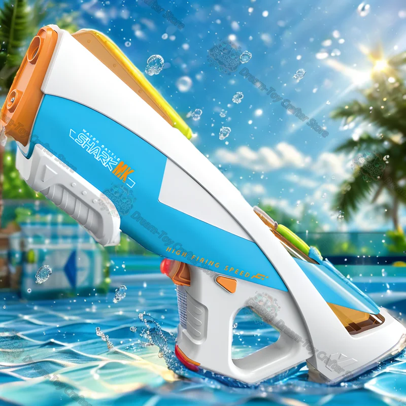 

Electric Water Gun Toy for Kids Automatic Suction Blaster Handheld Outdoor Splash Soaker Space Style Boat Play Beach Shooting Fu