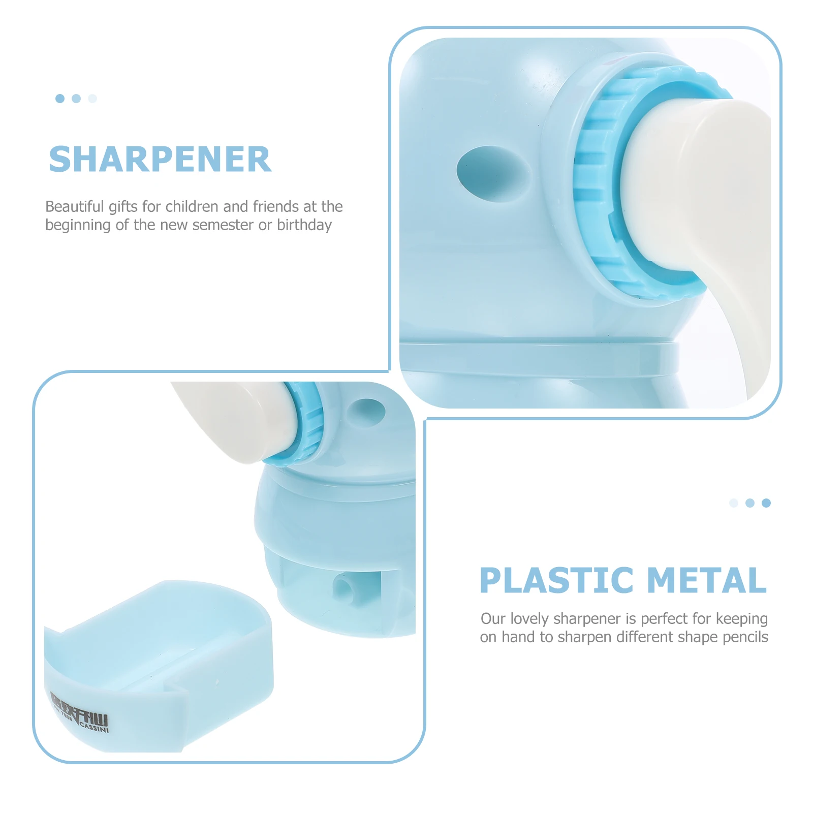 

1Pcs Creative Pencil Sharpener Plastic Metal Students Stationery for Classroom Home Office Use Lovely Pencil Sharpener