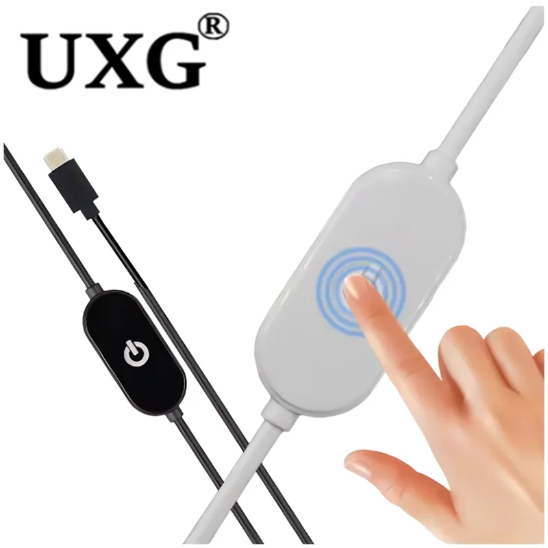 USB Type-C Male With Touch Dimming Switch Controller With Blue Indicator Light, Memory Light Strip, No Flicker 3A