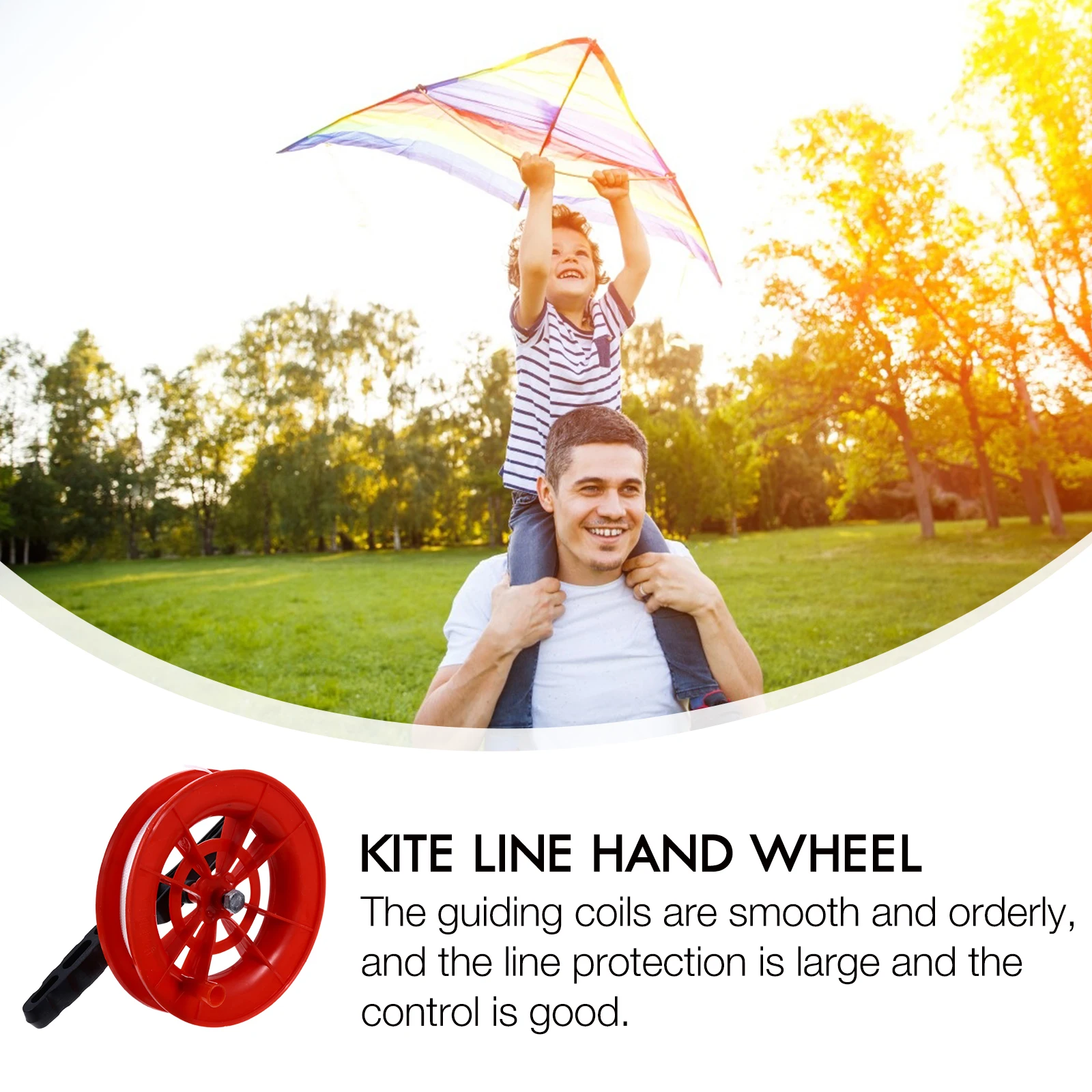 2 pçs roda de mão de plástico para kite linha enrolamento carretel abs eixo alça controle suave crianças seguro acessório ao ar livre