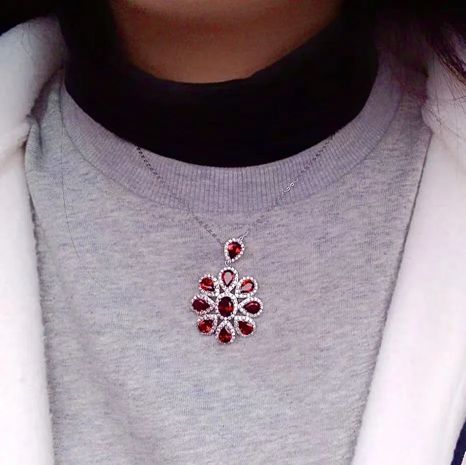 موضة قلادة العقيق الفضي للحزب 10 قطع العقيق الطبيعي قلادة قلادة الصلبة 925 مجوهرات العقيق الفضي