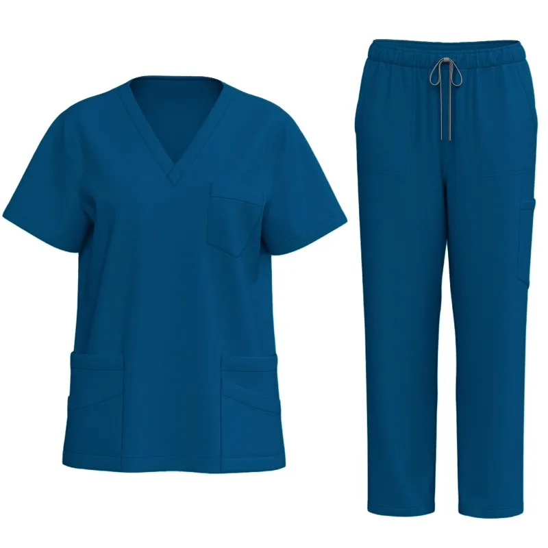 

Womens Scrub Uniform Comfortable Nursing Scrubs Doctor Lab Coat Healthcare Workwear