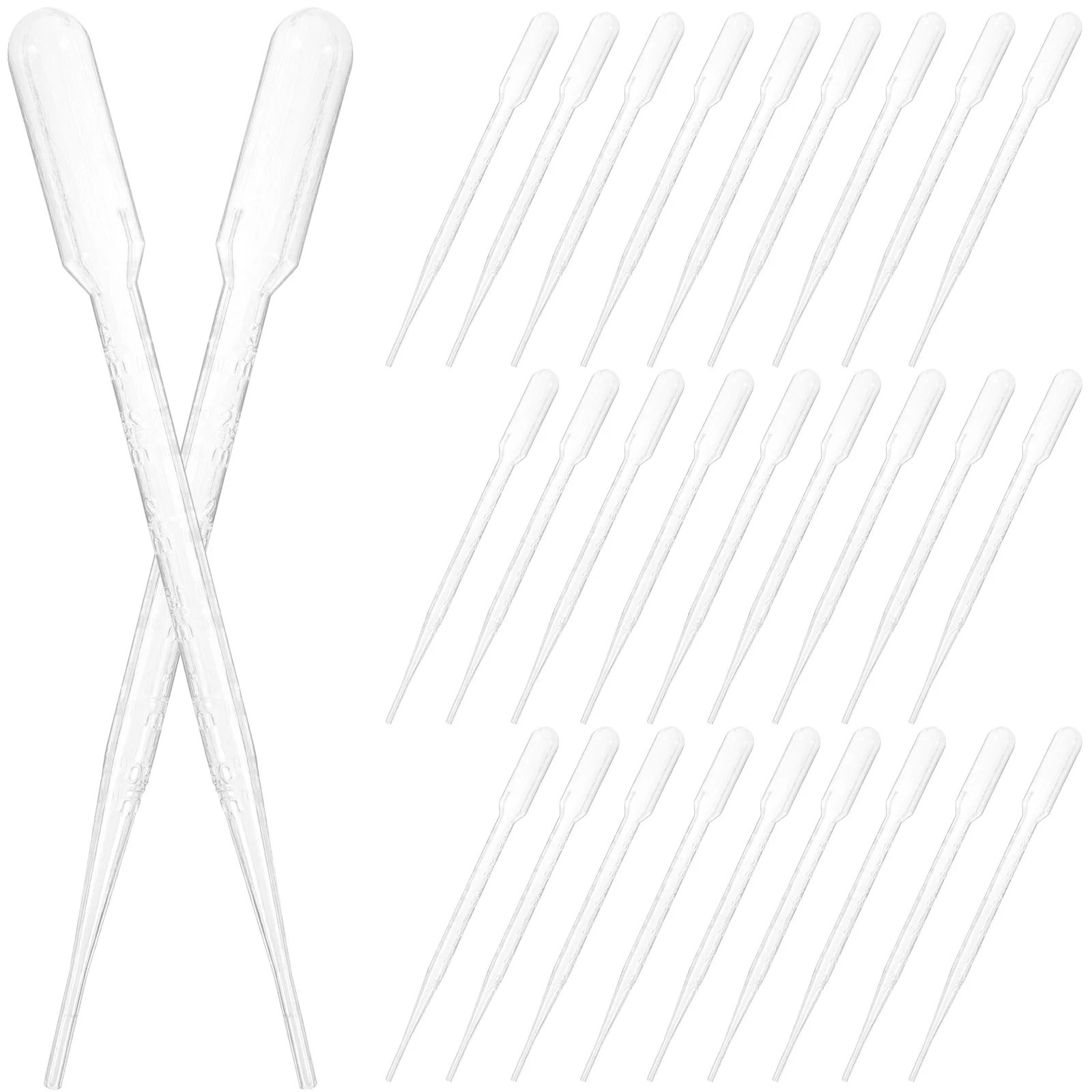 100 Pcs Pipette Pipettes Essential Oil Dropper Pippettes Droppers 3ml Transfer Washing Pasteur Straw
