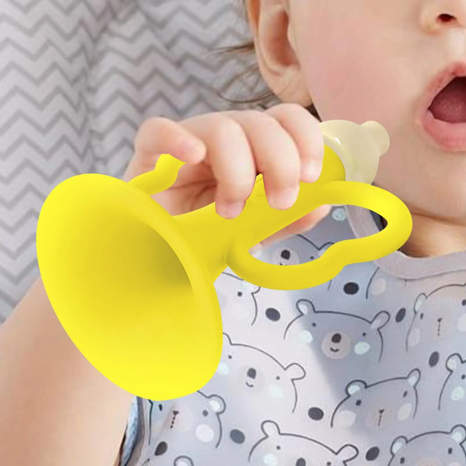 عضاضة للأطفال لعبة مضغ لعبة التسنين للأطفال سيليكون أداة مرنة صافرة شكل دش غرفة المعيشة عربة وقت النوم عيد الميلاد #1