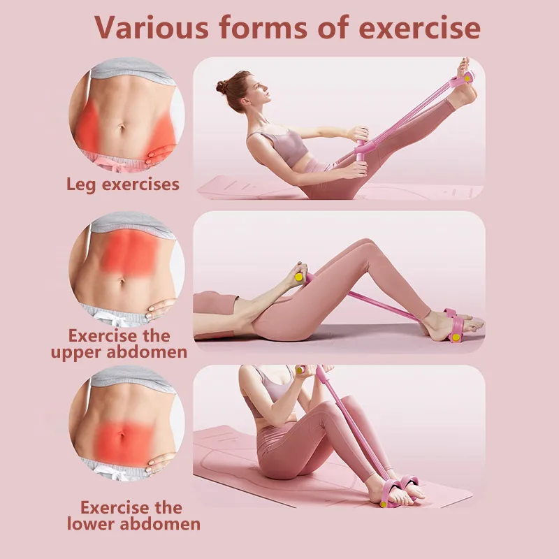6-أنبوب المقاومة الفرقة متعددة الوظائف التوتر حبل أربطة لياقة بدنية 6-أنبوب مطاطا اليوغا دواسة مجتذب للتمارين الرياضية في صالة الألعاب الرياضية