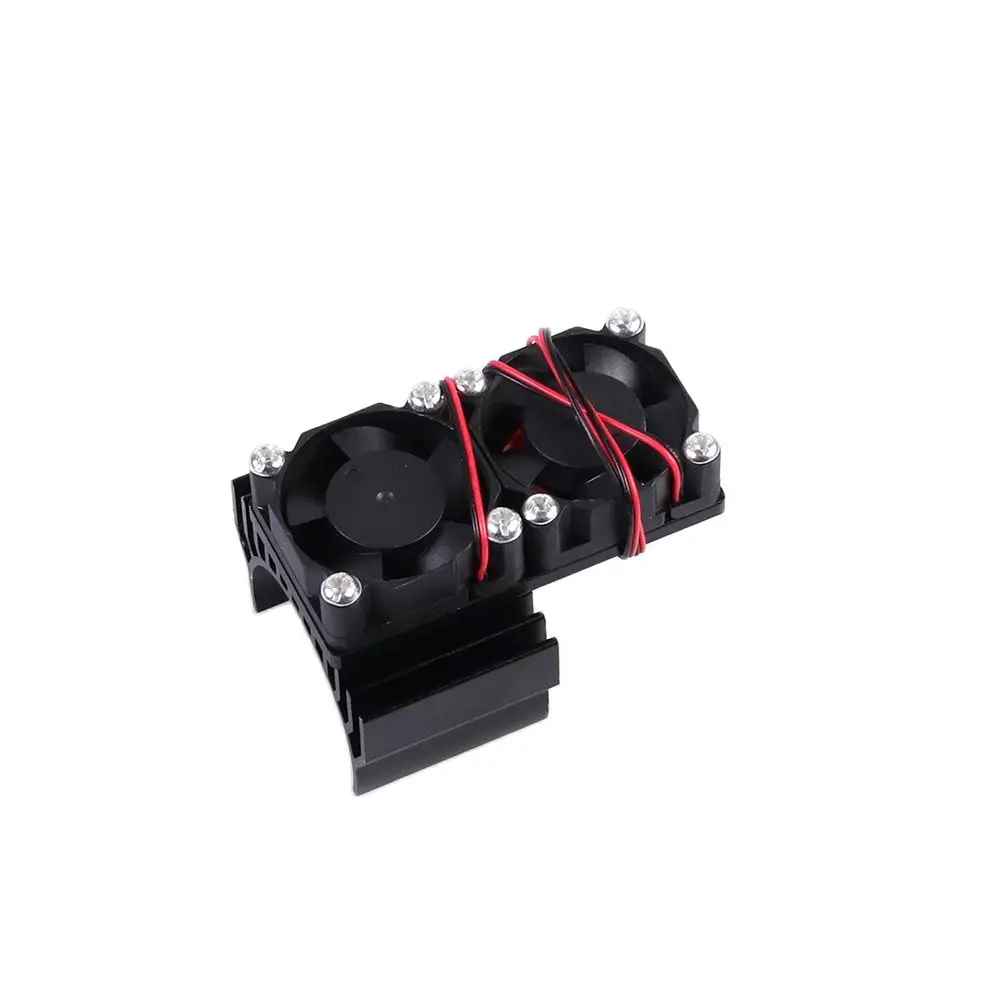 540 550 Motor Heat Sink 2 Fan Cooling Racing Heatsink Electric Dual Proof Cover aluminum Twin 1/10 1/8 RC Car 36mm Motor