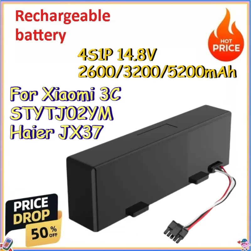 

4S1P 14.8V 2600/3200/5200mAh Rechargeable Battery for Xiaomi 3C STYTJ02YM Haier JX37 Lithium-ion Battery Packs