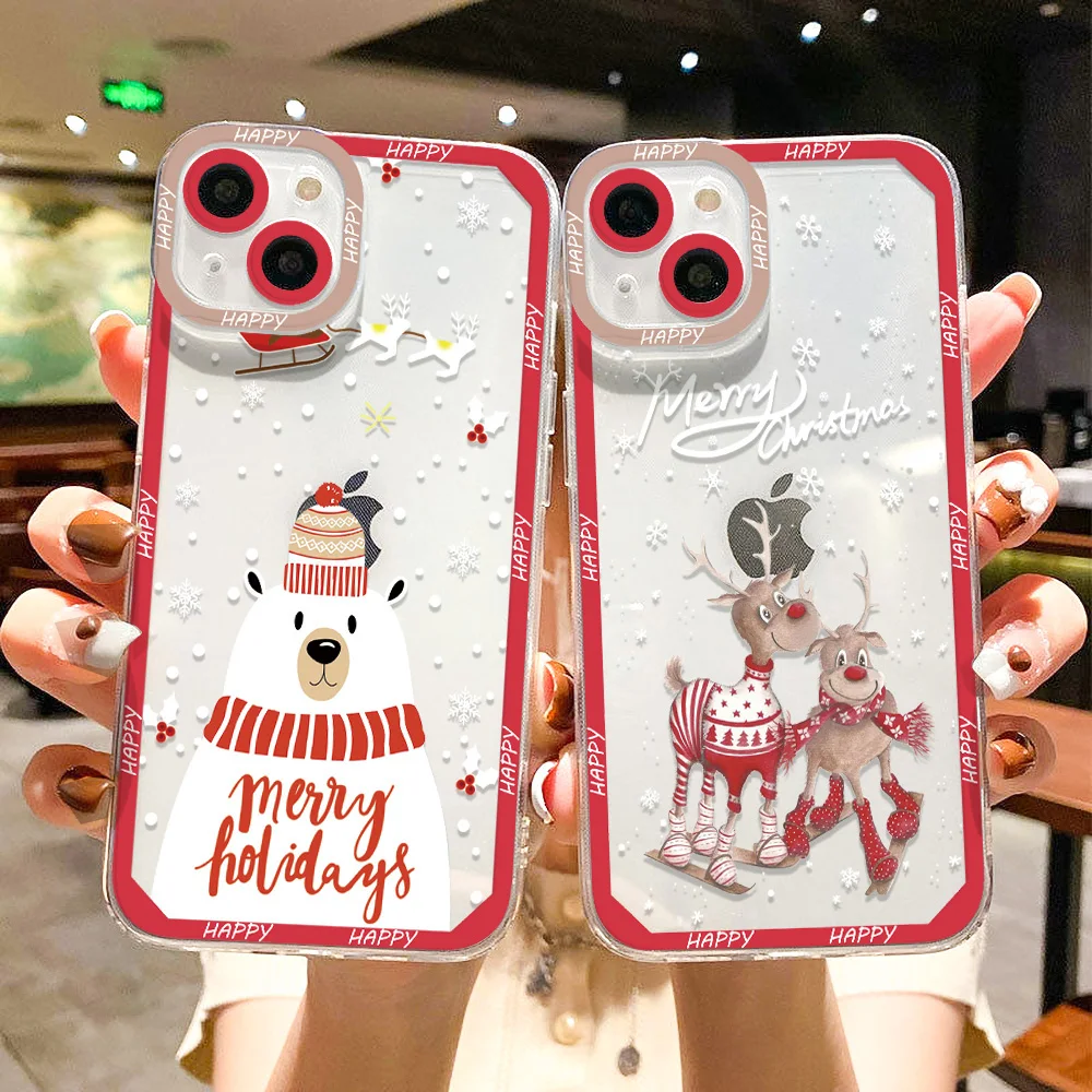 

Case For iPhone 13 Pro Max Case iPhone 15 16 12 11 14 Pro Max 7 8 Plus X XS Max SE Shockproof Christmas Tree Phone Cover Funda