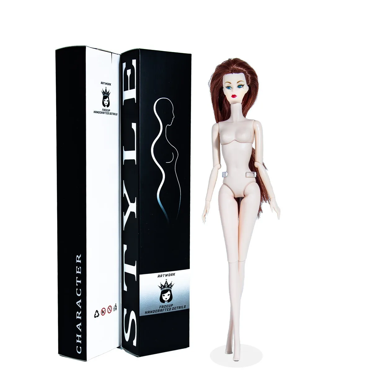 Ruchoma figurka kolekcjonerska, lalka BJD z 12 ruchomymi stawami, 32 cm, z możliwością zmiany makijażu (bez ubrań)