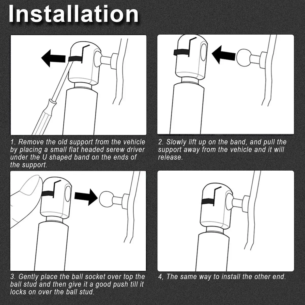 Amortiguador de elevación de Gas para coche, escotilla de puerta trasera para Honda CR-V, 1997- 2001, SUV 6150, longitud extendida: 19,61 pulgadas,