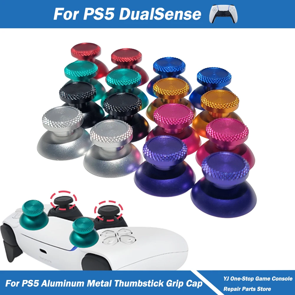 

2/10pcs Aluminum Alloy Thumbstick Grip Cap Analog Joystick for PS5 Controller Gamepad Accessories Replacement Rocker Caps