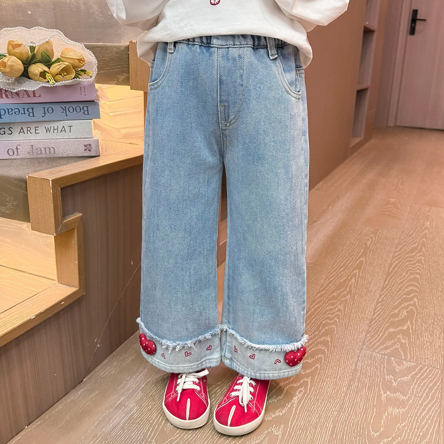 calcas-de-brim-para-meninas-primavera-e-outono-2026-novo-estilo-ocidental-criancas-primavera-calcas-de-perna-reta-para-bebes-meninas-calcas-de-perna-larga